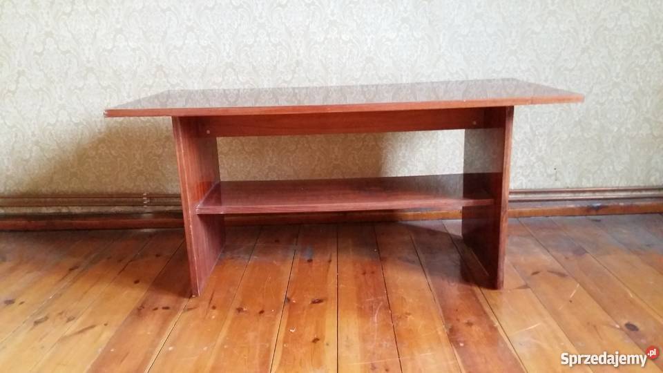 Stolik z epoki PRL wysoki połysk 049 Kościan