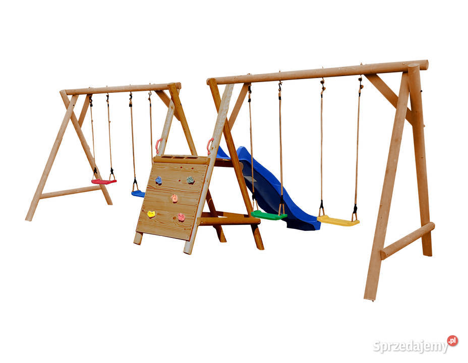 Plac Zabaw do Ogrodu JUMBOOLAF 4xHuśtawka Ślizg Białystok