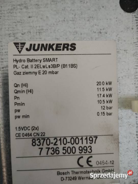 Gazowy podgrzewacz wody Junkers W10KB Pozostałe sprzedam