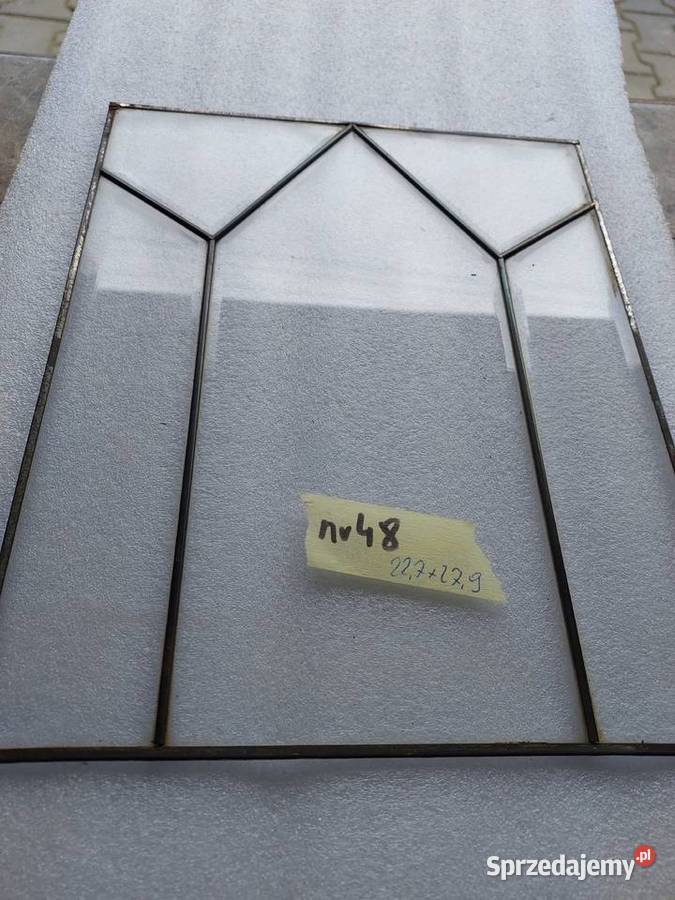 48 Witraż frontu starego zegara szafki szkło Antyki Tczew