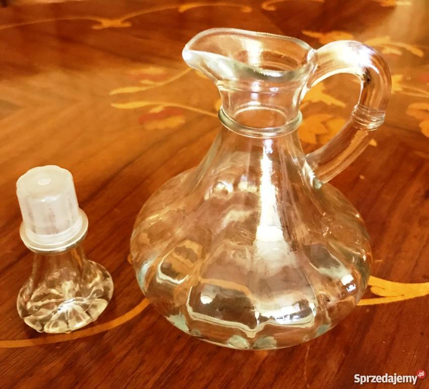 Pojemniki na przyprawy płynne oliwa ocet szklane przezroczysty Wyposażenie wnętrz śląskie sprzedam