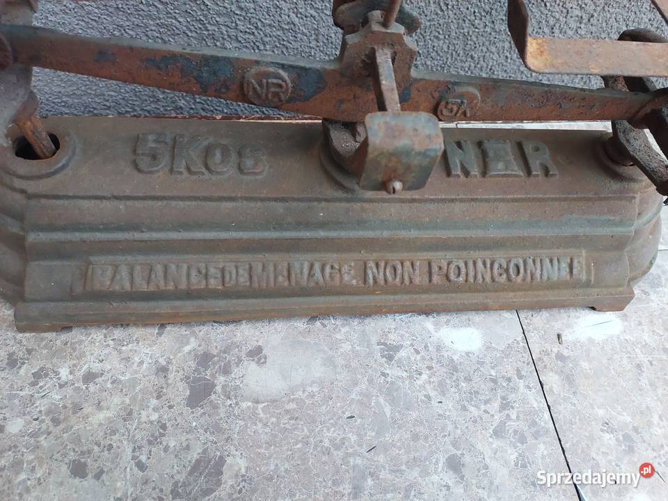 Nieocechowana waga domowa stara szalkowa
