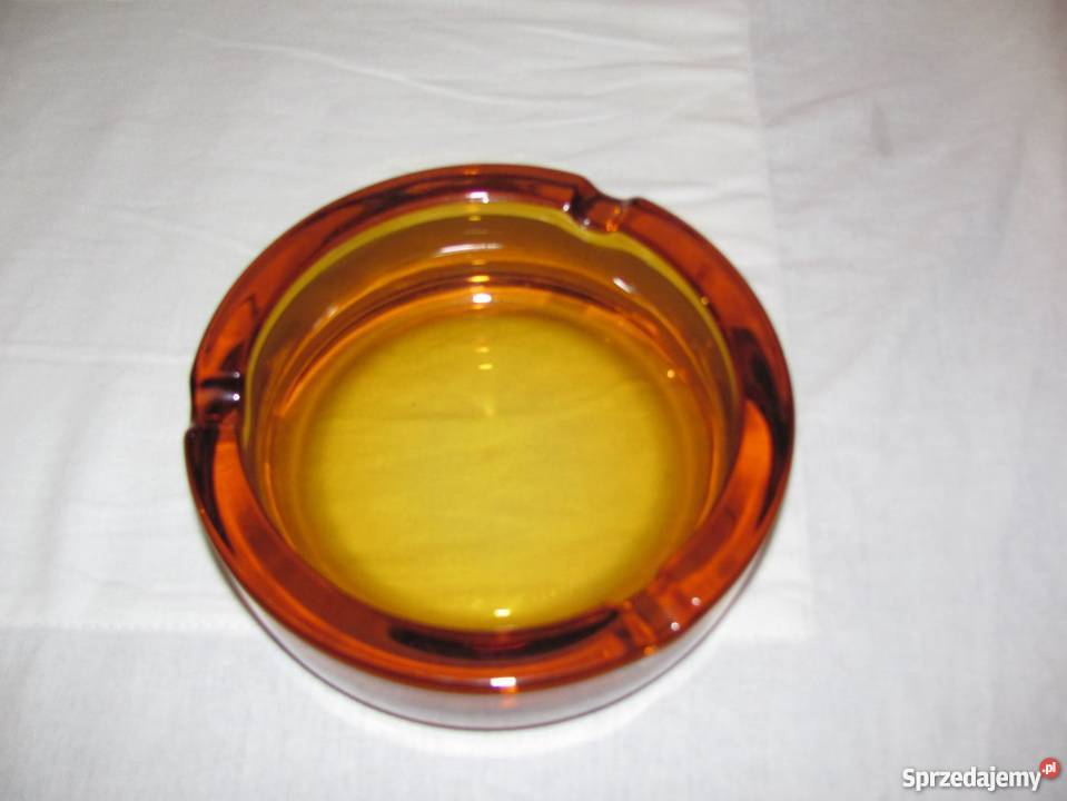 Popielnica szklana miodowa ITALY waga 11 Ceramika i szkło lubelskie Zamość