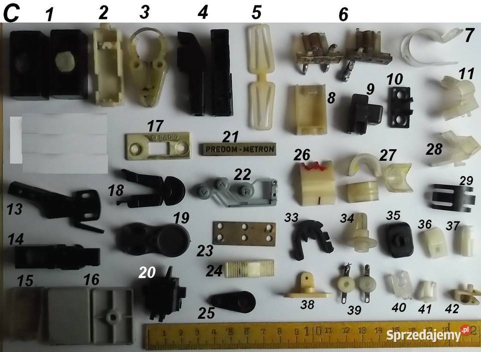 Części mechaniczne ze starego sprzętu RTV część