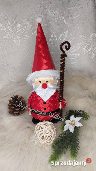 Mikołaj z wstążki Boże Narodzeniedekoracja Sędziszów Małopolski