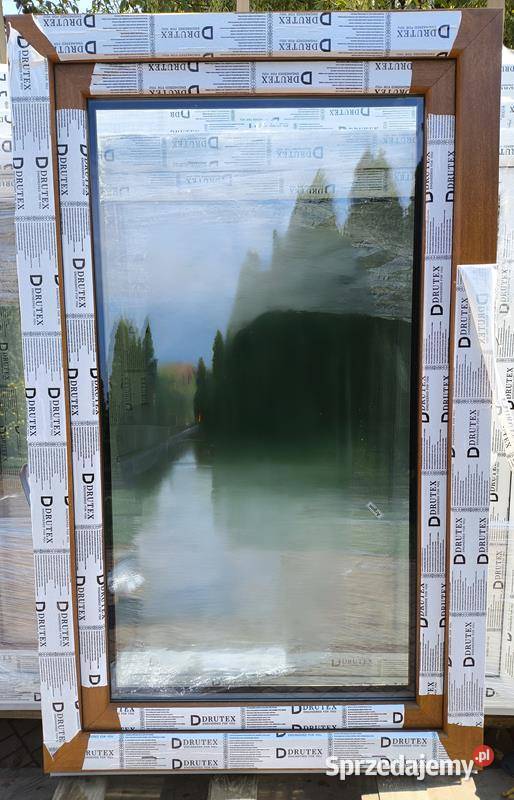 Nowe okno 865x1415 kolor złoty dąb 3szybowe Okna ścienne Ropczyce