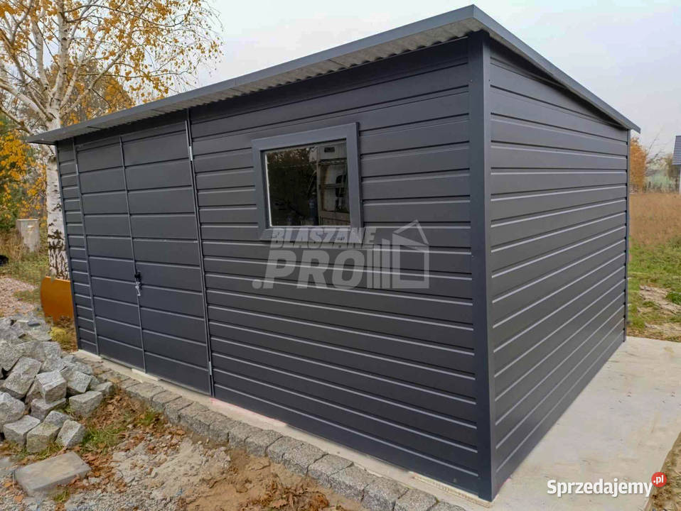 Schowek domek ogrodowy 45x25m Antracyt dach spad Kościerzyna