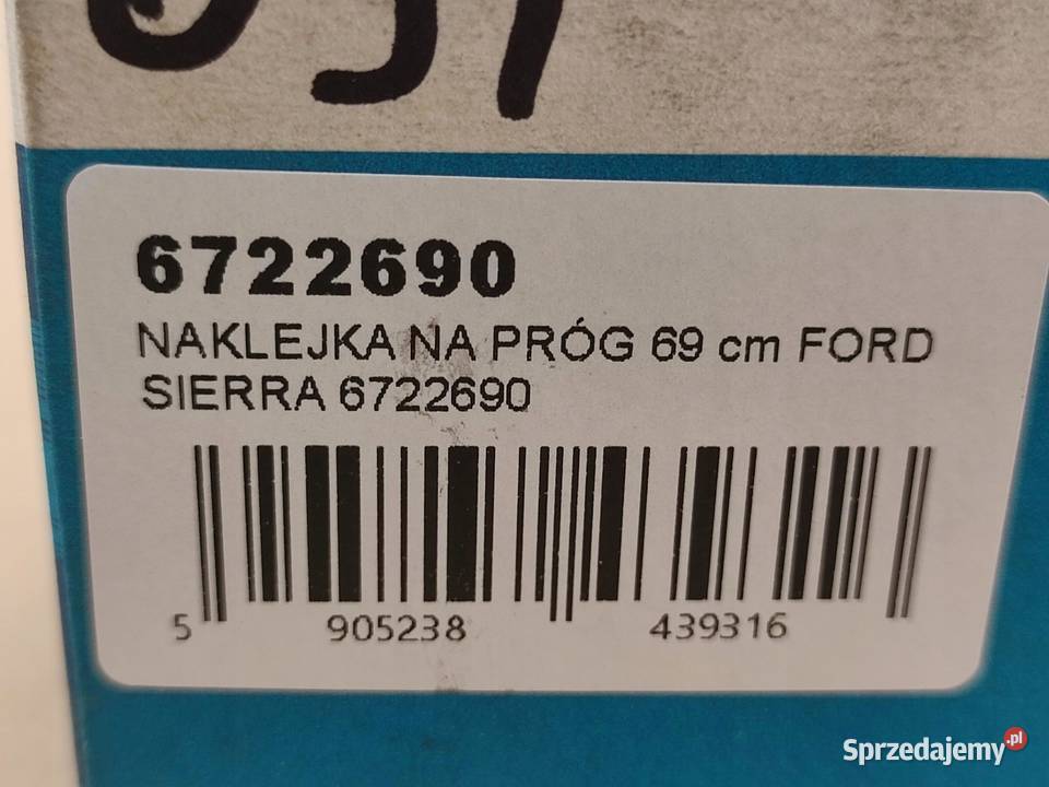 NAKLEJKA NA PRÓG 69 FORD SIERRA 19871993 6722690