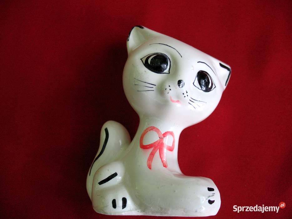 Kot Koteczka z dużymi oczami porcelana 9 x 7 x 5 mazowieckie Siedlce sprzedam
