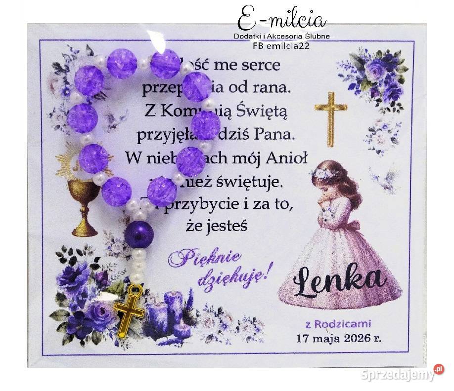 Podziękowania Gości z okazji I Komunii Św Pozostałe lubuskie Zielona Góra