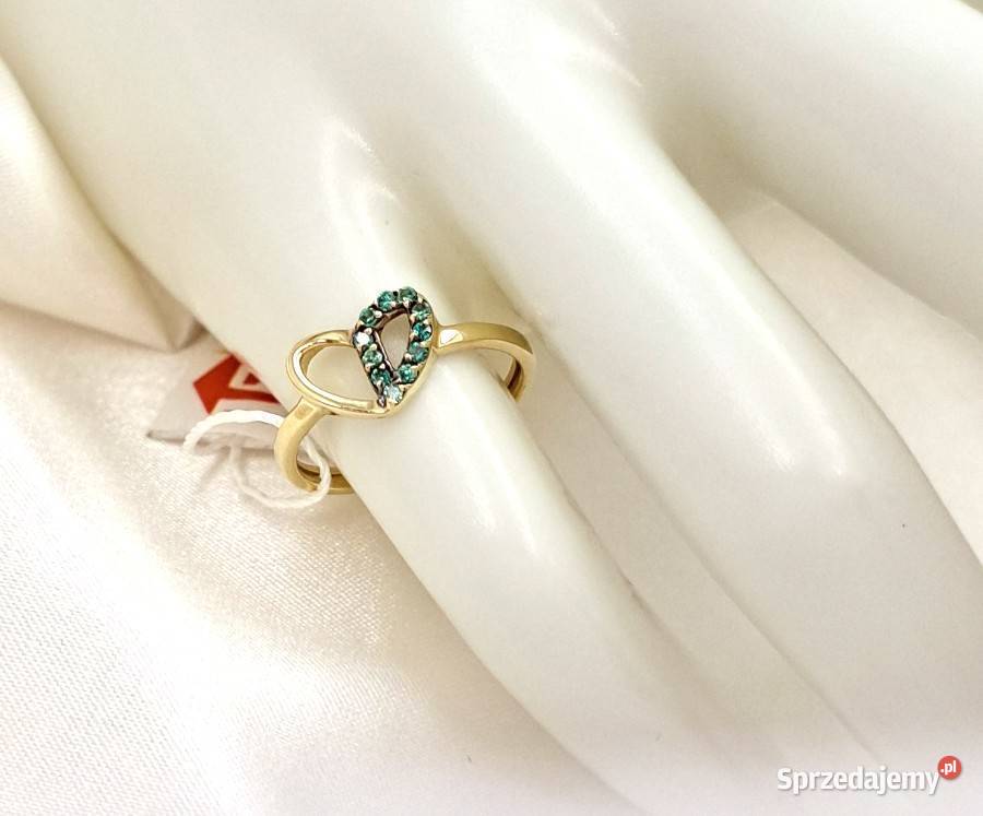 Pierścionek r11 Złoty pr333 Serduszko z Poznań