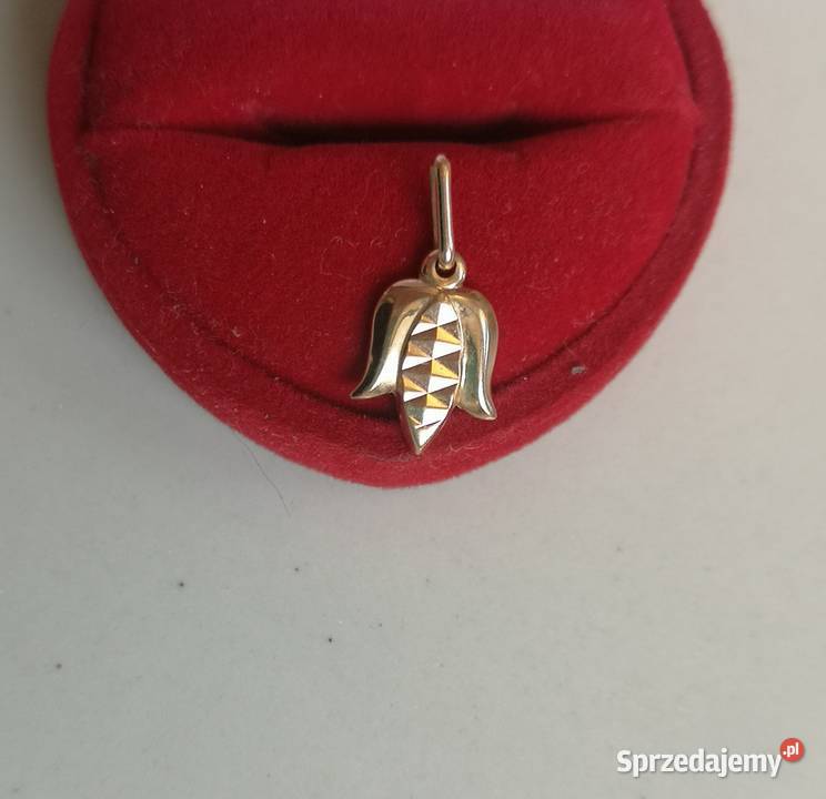 złota zawieszka tulipan złoto 583 złoto Toruń