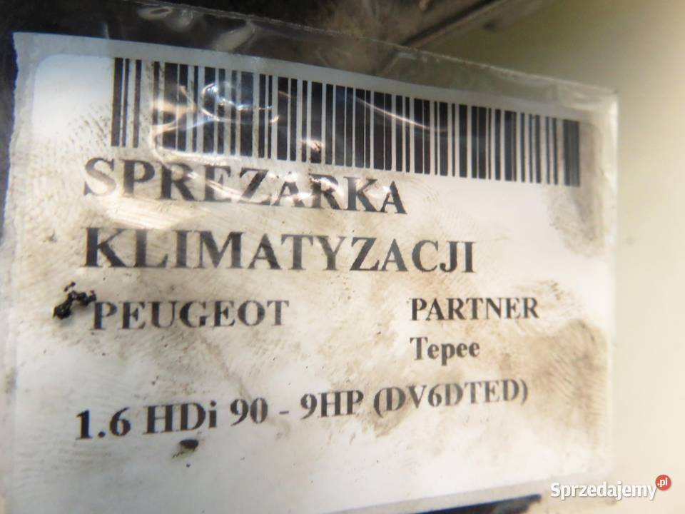 KOMPRESOR KLIMATYZACJI PEUGEOT PARTNER Tepee 16