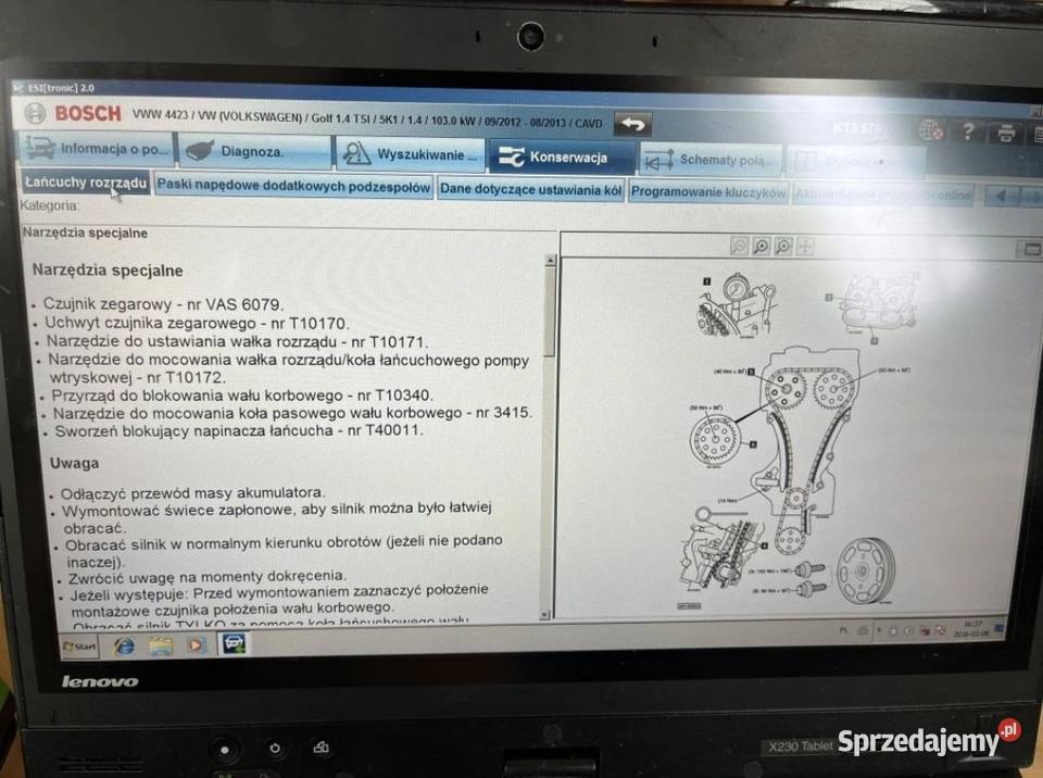 KOMPLET Bosch KTS 540570 tester diagnostyczny Oprogramowanie Dębica sprzedam
