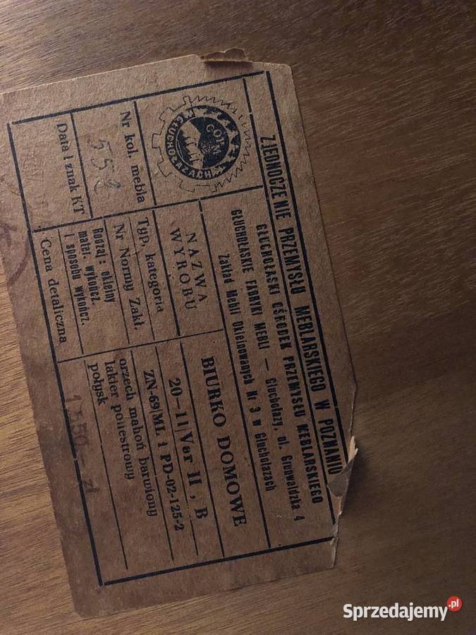 Biurko Vintage PRL 1975 projMieczysław Puchała