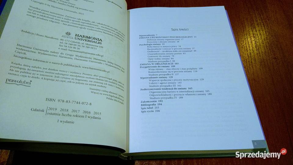Psychologia i praktyka zmiany organizacyjnej Gdańsk