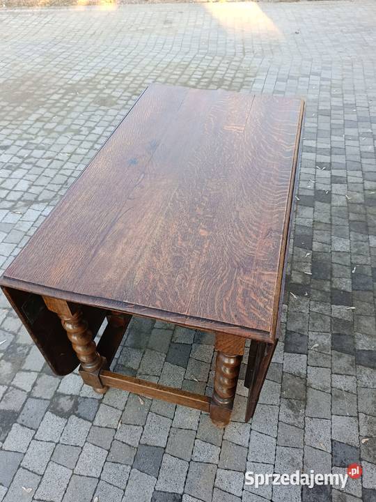 Stół dębowy rozkładany ciężki kujawsko-pomorskie Lipno