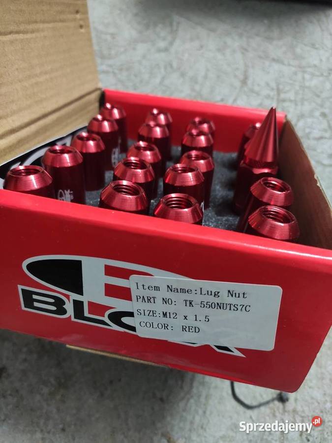 Nakrętki do felg stożkowe duraluminium M12 x 15 Kraków sprzedam