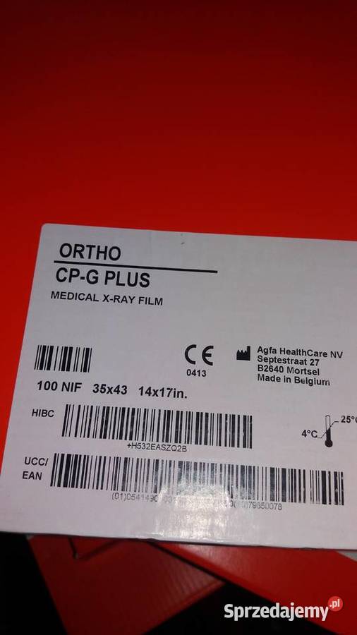 Klisze błony do zdjęć RTG Agfa Ortho CpG Plus Lublin