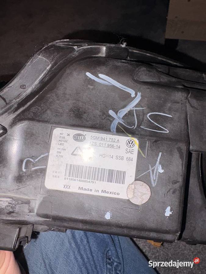 Lampa przednia prawa VW Golf VII Hella 5G0 941 mazowieckie Mińsk Mazowiecki