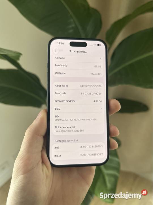 iPhone 15 128GB 99 Black Stan