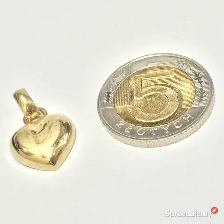 Złoty WISIOREK serduszko 585 14K litera P Wisiorki Warszawa