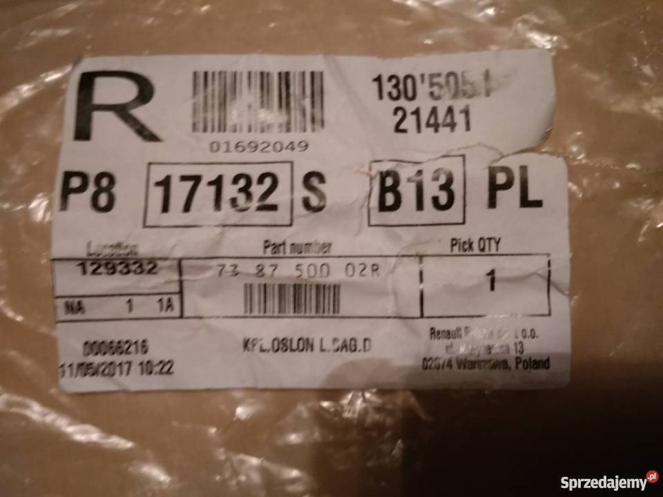 Zaślepka relingu laguna 3 Karoseria Motoryzacja podlaskie Białystok