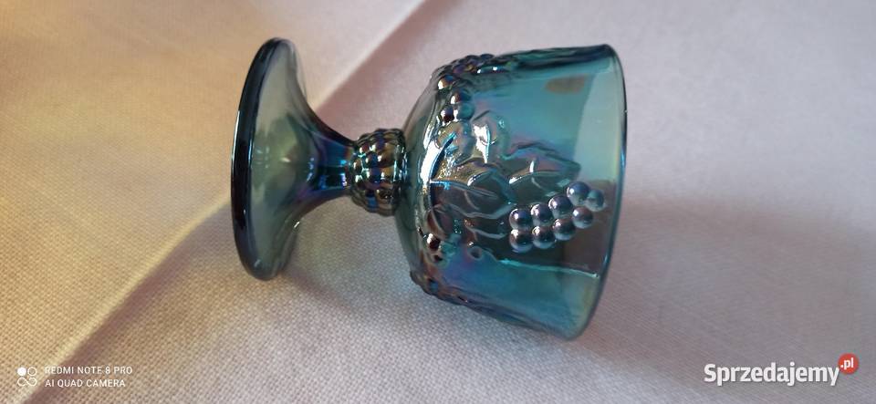 Karnawałowa szklana miska na owoce Indiana Amber Gdańsk