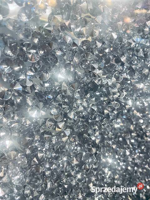 Nowoczesne lustro glamur z kryształkami cyrkonie Dom i Ogród Nowy Sącz