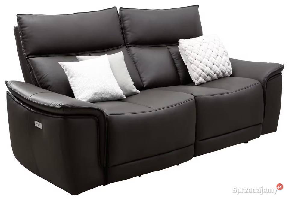 Nowa sofa skórzana Relax elektryczna USB 210cm Siedlce
