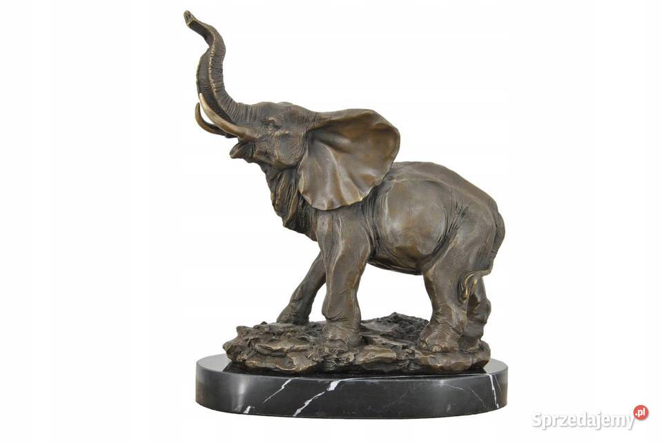 Duży Słoń Słonik na Szczęście Figura Rzeźba z Kraków