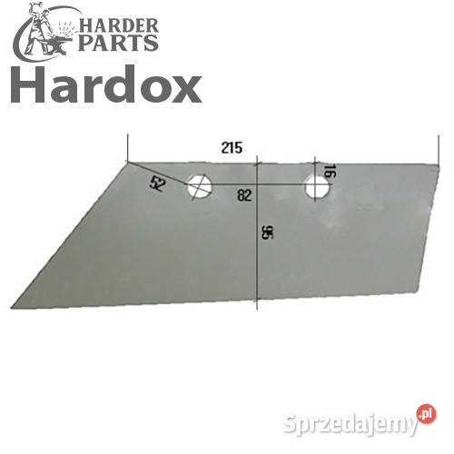 Lemiesz przedpłużka HARDOX 19125L do pługa Części zamienne podlaskie Suwałki