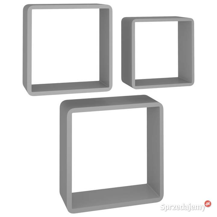 Półki ścienne kostki 3 szare MDF WM323954 Warszawa