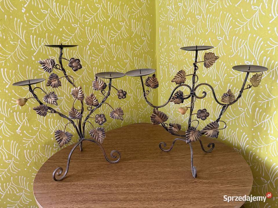 Świeczniki metaloplastyka x2 pomorskie sprzedam