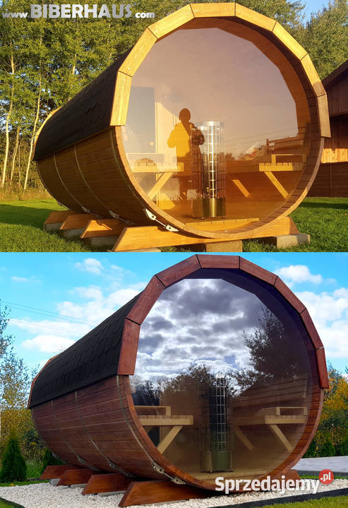 SAUNA Ogrodowa 400 OKNO 100 PRZEBIERALNIA Beczka Nowy Targ