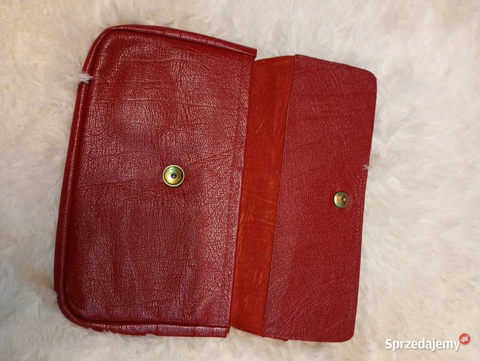 Leather czerwona torebka skórzana do ręki małopolskie Kraków sprzedam