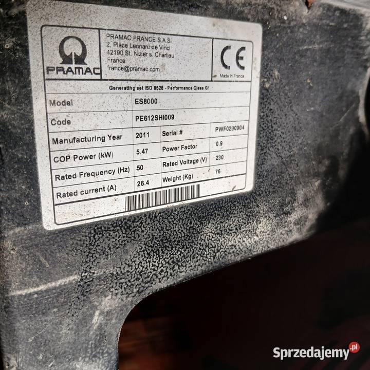 Agregat pradotworczy 55 kw honda gx 390 wielkopolskie sprzedam