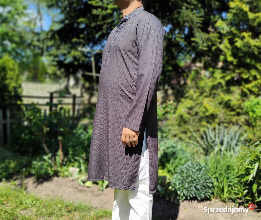 Męska tunika orientalna L czarna szara grafit Rozmiar L Szczecin
