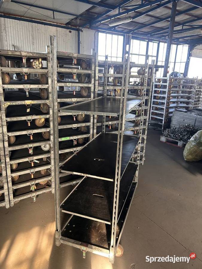 Półki do wózków duńskich kwikatowych CC regałów wielkopolskie Śmigiel sprzedam