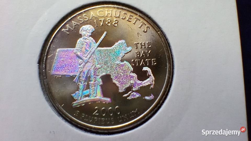 Stare monety 14 dolar 2000 Massachusetts USA podkarpackie Lesko sprzedam