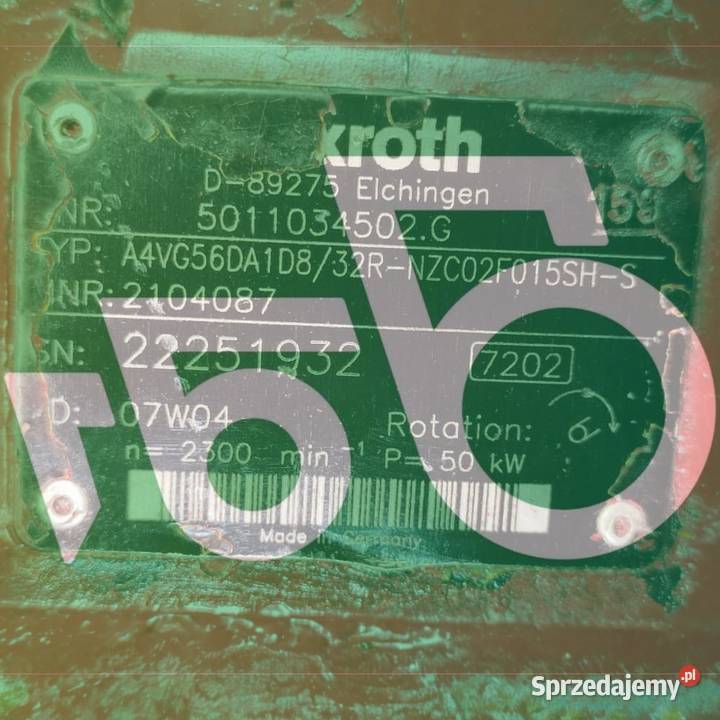 Pompa jazdy R992000118 Rexroth A4VG56 wielkopolskie Wilkowo sprzedam