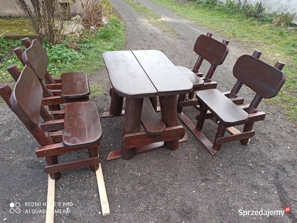 Meble ogrodowe barowe biesiadne do karczmy Woźniki