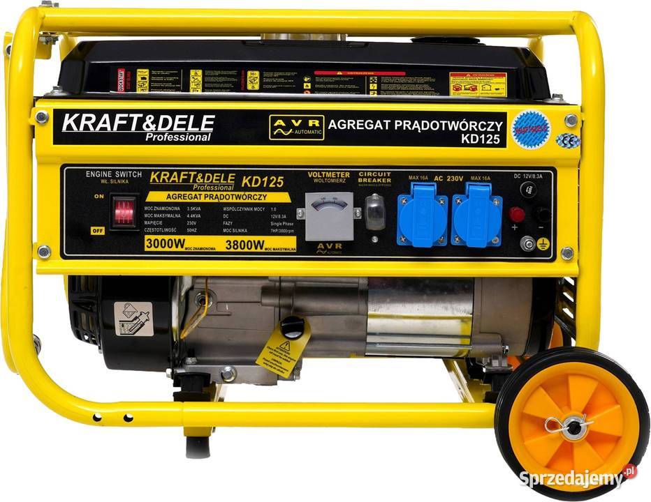 Agregat prądotwórczy 3kW 38kW 230V KD125