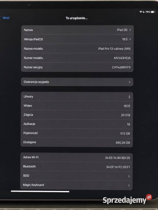 iPad Pro 13 M4 512GB klawiatura Apple wielkopolskie Rososzyca