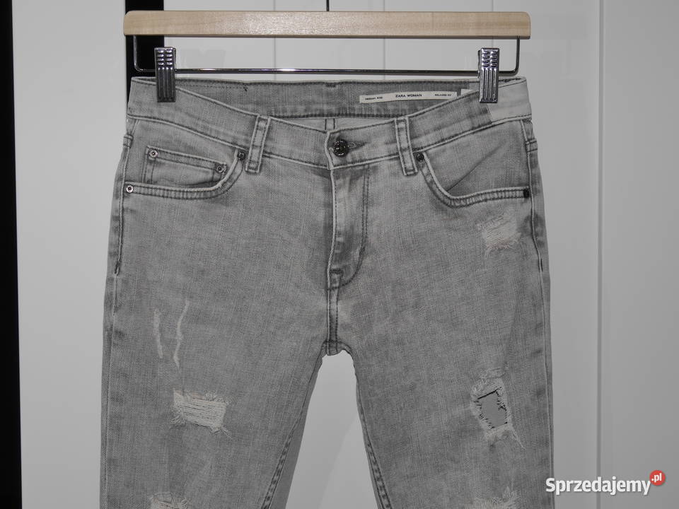 Zara świetne spodnie dziury 78 34 XS Zara Spodnie dolnośląskie Wrocław