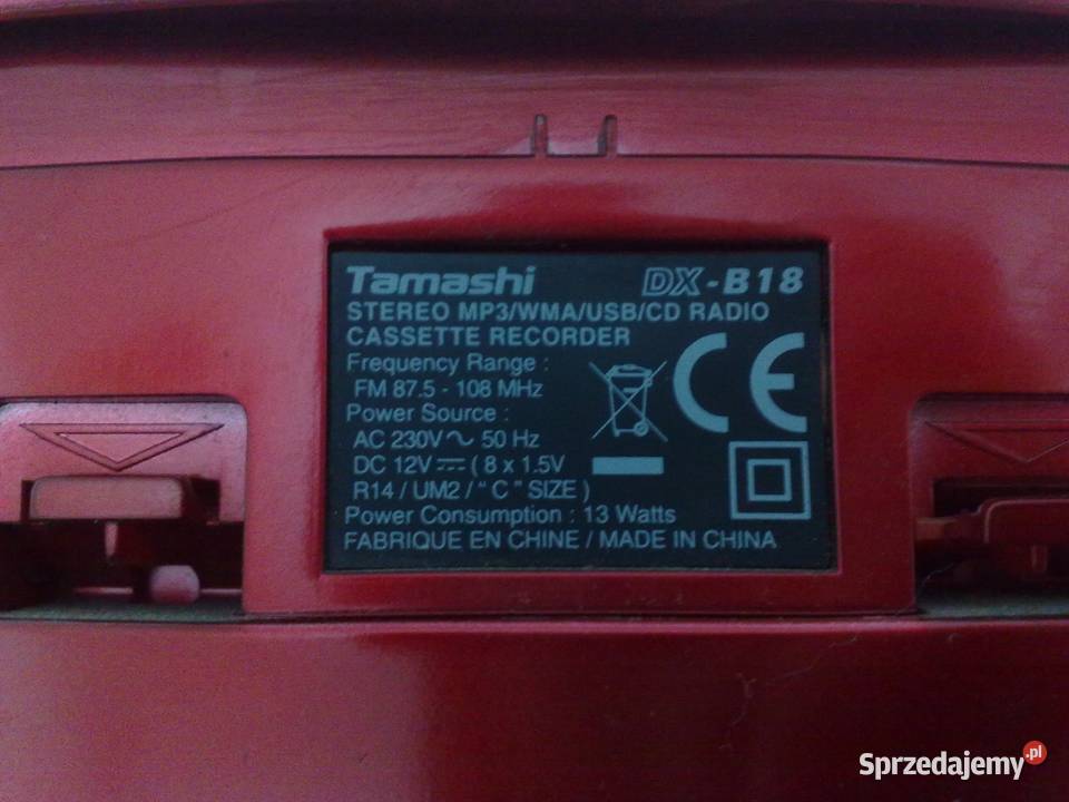 Tamashi DXB18 Radio z obsługą CD MP3 WMA kaset Zawiercie