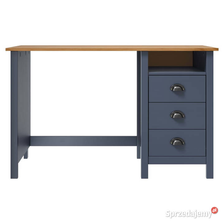 Biurko Hill z 3 szufladami szare 120x50x74 lita Warszawa