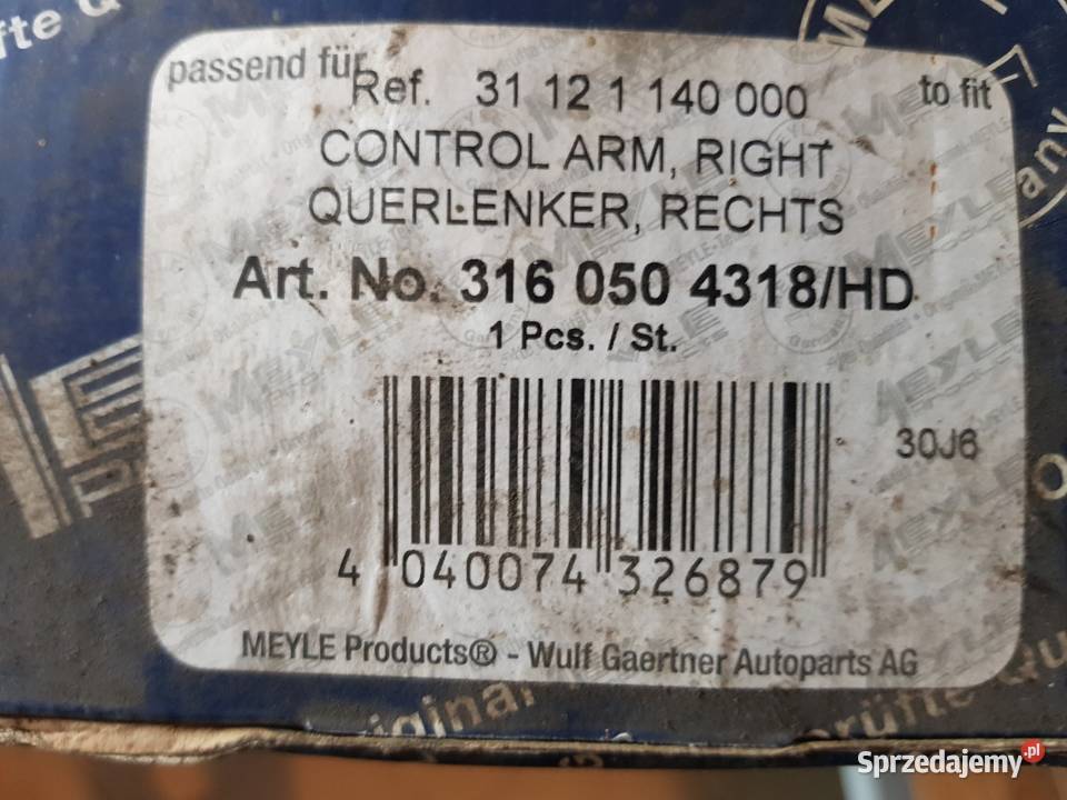 WAHACZ BMW PRZÓD E32 PR GÓRNY MEYLE 3160504318HD osobowe Łódź