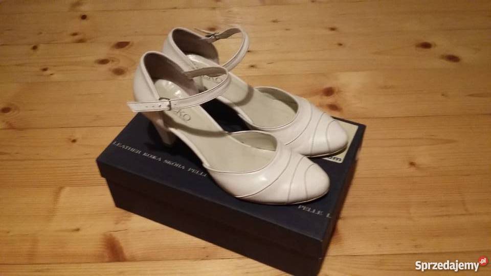 Buty ślubne Ryłko 38 skórzane kolor ecru małopolskie Kraków