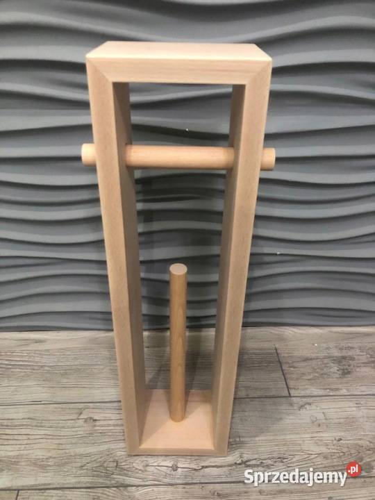 Stojak drewniany naturalny na papier toaletowy Dębica sprzedam